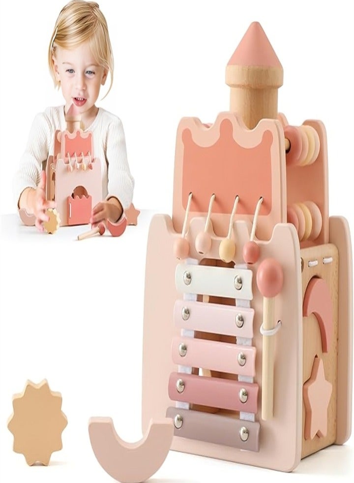 Educational wooden stacking toys, improve hand movement and concentration, girl gift  - Image 1