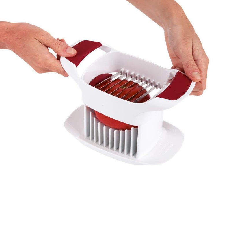 JRT Stainless Steel Sharp Blade Perfect Slicer Cutter for Tomato Onion Egg Vegetable Salad Maker with Safety Holder - Image 3