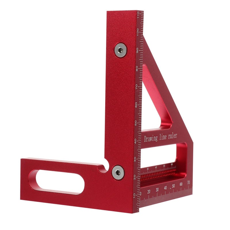 Multi Angle Woodworking Ruler 45 90 Degree Square Aluminum Alloy Carpenter Measuring Tool - Image 2