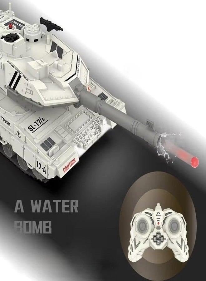 Babelly 1:14 Scale 8 Channel Water Bullet Shooting RC Tank for Kids Adults 500pcs Water Bombs Fast All Terrain Toy Car with 360°Rotating, Lighting, Outdoor RC Tank Trucks Gifts for Boys - Image 2