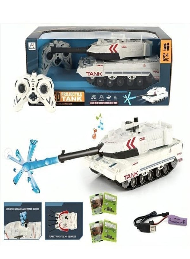 Babelly 1:14 Scale 8 Channel Water Bullet Shooting RC Tank for Kids Adults 500pcs Water Bombs Fast All Terrain Toy Car with 360°Rotating, Lighting, Outdoor RC Tank Trucks Gifts for Boys - Image 1