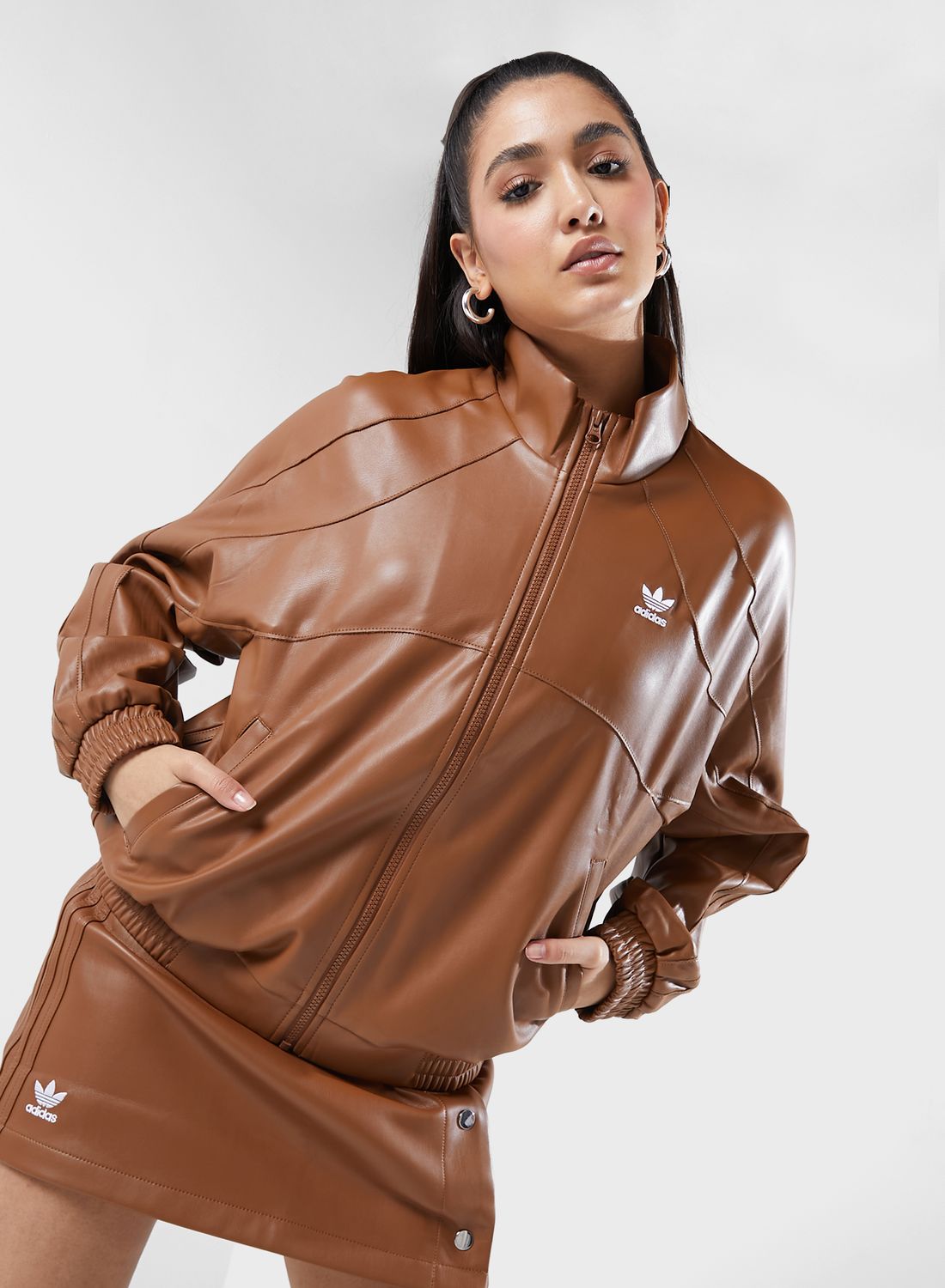 adidas Originals Faux Leather Jacket for Women | Best Price Qatar