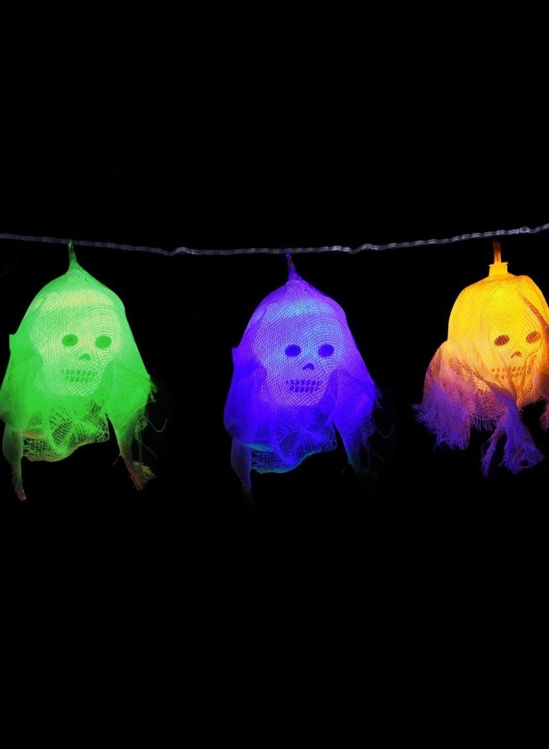 Salla Halloween Ghost LED String Lights Multi-Colour 165cm - Image 5