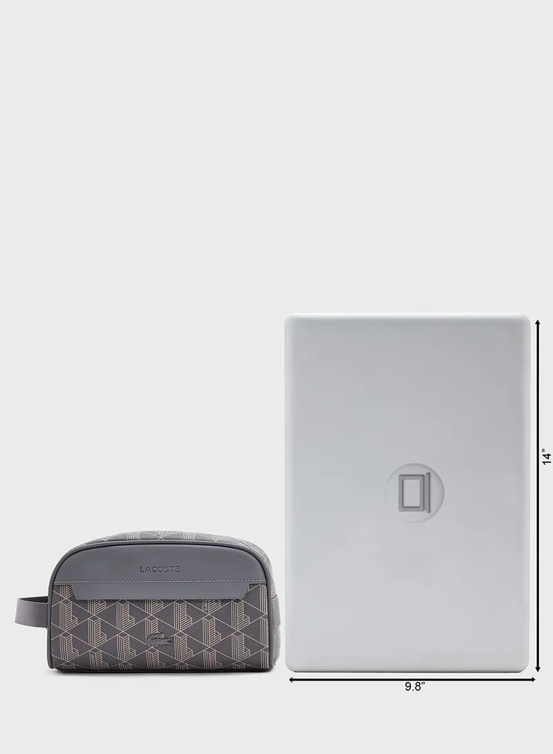 LACOSTE Logo Zip Over Toiletry Bag
