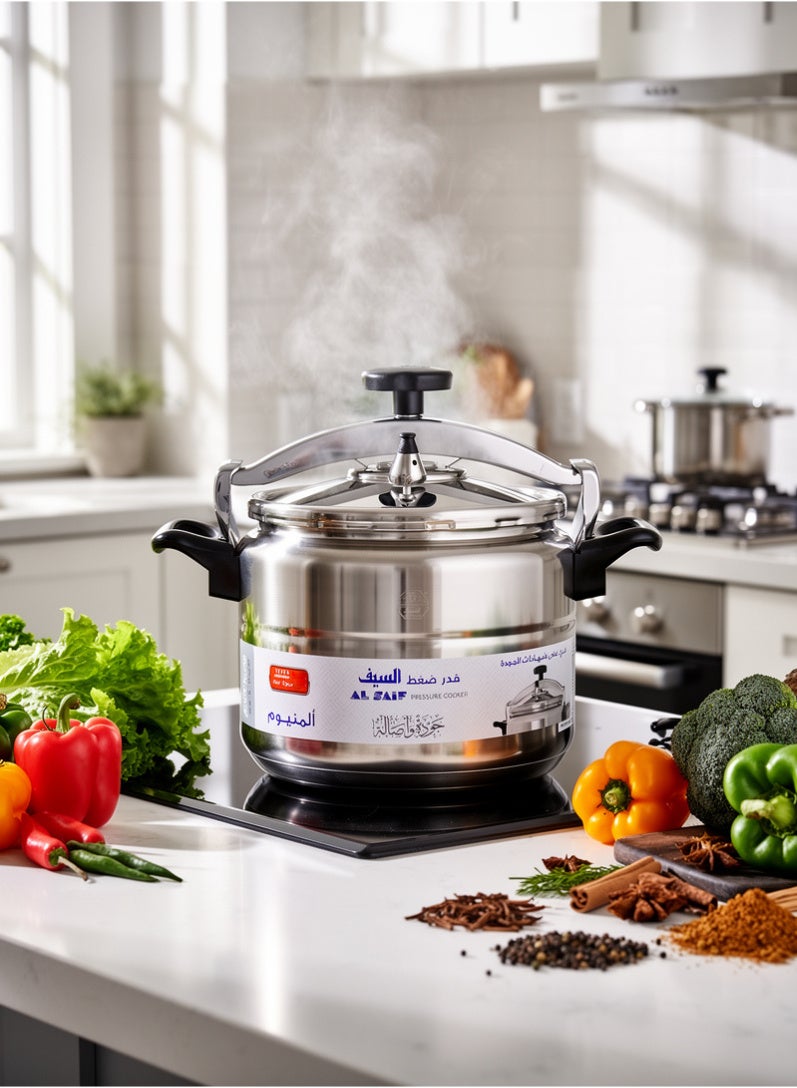 Alsaif Pressure cooker - Aluminum - Silver - 12 liters - K99012 - Image 3
