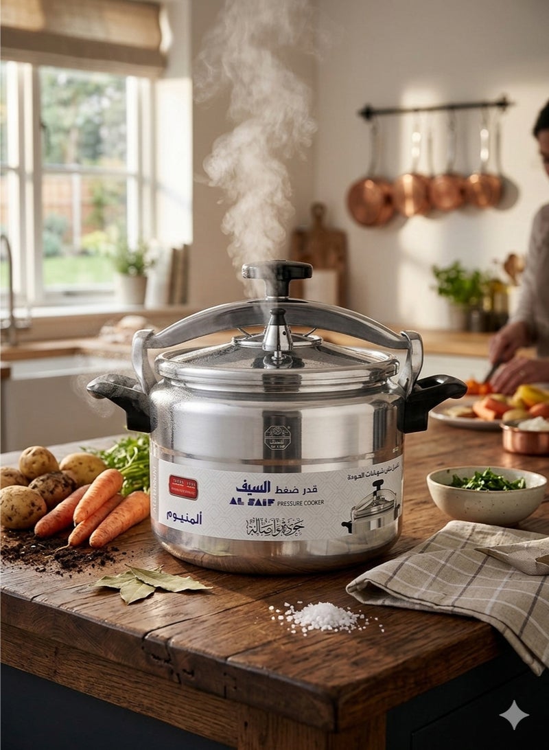Alsaif Pressure cooker - Aluminum - Silver - 12 liters - K99012 - Image 2