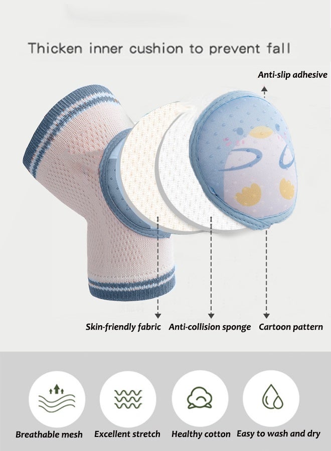 Aissiora Baby anti-slip knee pads (one pair) Baby knee protectors Baby crawling and fall protection knee pads Infant learning to walk protective gear - Image 3