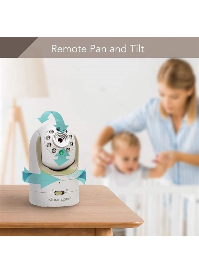 Infant Optics - DXR-8 Non-Wifi Video Baby Monitor with Camera and Audio - Interchangeable Optical Lenses, Night Vision, Remote Temperature Sensor, Pan/Tilt/Zoom, Hack-proof Connection - Image 1