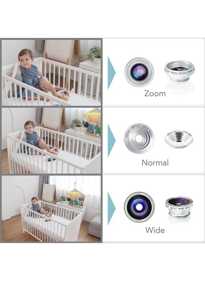 Infant Optics - DXR-8 Non-Wifi Video Baby Monitor with Camera and Audio - Interchangeable Optical Lenses, Night Vision, Remote Temperature Sensor, Pan/Tilt/Zoom, Hack-proof Connection - Image 1