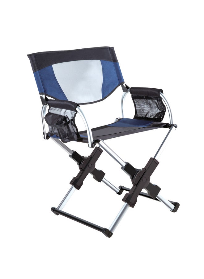DPT كرسي تخييم قابل للطي، كرسي رحلات، أسود*أزرق - Image 1