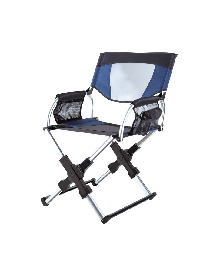 DPT كرسي تخييم قابل للطي، كرسي رحلات، أسود*أزرق - Image 3