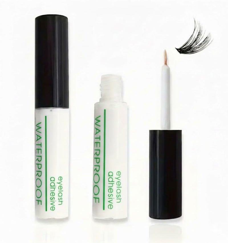 Individual Lash Glue, Eyelash Clusters Bond Latex Free Waterproof Eyelash Glue Lash Adhesive Express Drying Strong Bonding Long Lasting No Irritaiton for DIY Lash Extensions (WHITE)