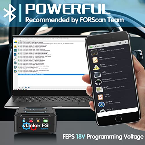 Vgate vLinker FS Bluetooth OBD2 Diagnostic Scan Tool, OBDII Car Code Reader for iOS, Android & Windows - Image 4