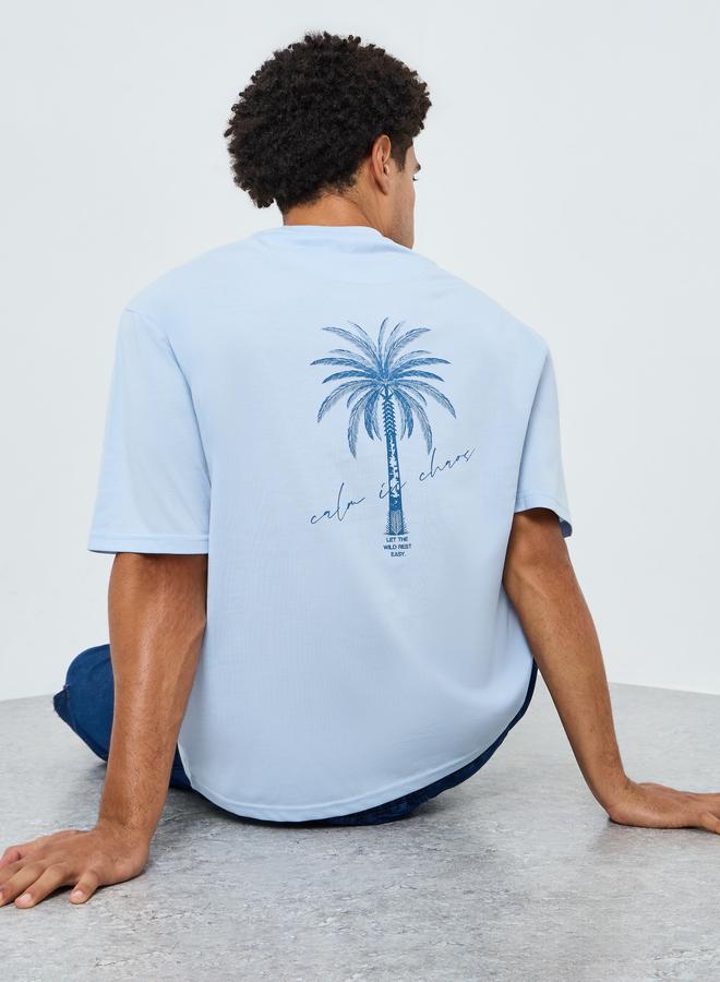 ستايلي تيشيرت بمقاس كبير بطبعة جرافيك - Image 5