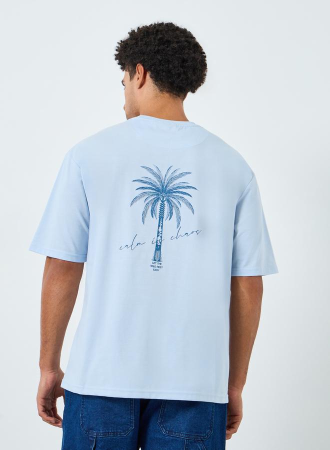 ستايلي تيشيرت بمقاس كبير بطبعة جرافيك - Image 4