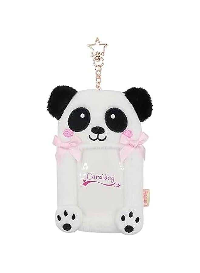 Generic Plush Postcards Sleeve Photocard Holder Id Credit Card Case Protection Cover Bank Card Protector Birthday Gift,Panda 2#  - Image 1