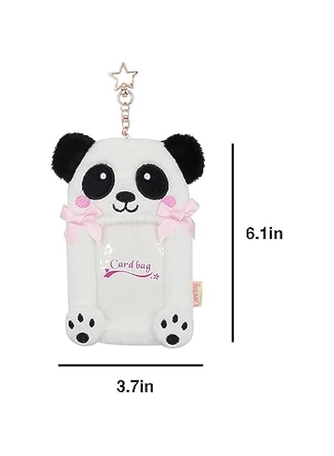 Generic Plush Postcards Sleeve Photocard Holder Id Credit Card Case Protection Cover Bank Card Protector Birthday Gift,Panda 2#  - Image 4