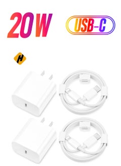 i.Phone Charger Fast Charging,[MFi Certified] 2Pack 20W Type C Fast Charger Block with 6FT USB C Charger Cable Compatible for i.Phone 14/13/12/11 Pro Max/11/Xs Max/XR/X,i.Pad,AirPods Pro