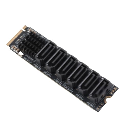 Zunate M.2 SATA PCI Express to SATA 3.0 6Gbps 6 Ports Adapter Converter, PCIE3.0 X2 16Gbps, Downstream SATA3.0 6Gbps x 5, for Thunderbolt Expansion - Image 5