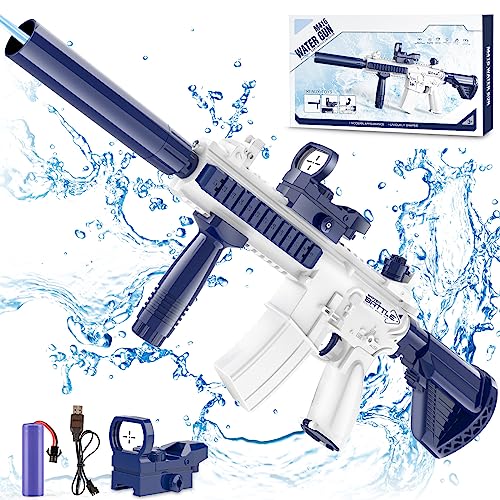 Dolanus Electric Water Gun for Kids Adults Automatic Squirt Gun with up to 32 Ft Long Range Summer Outdoor Beach Swimming Pool Party Toys Gift for Kids Age 8 9 10 11 12 Years Old Boys Blue - Image 1