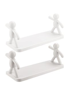Mishrit Mishrit Unique Design Self Adhesive Wall Mounted Multipurpose Plastic Shelf for Kitchen, Bathroom, Living Room and Office  - Image 4
