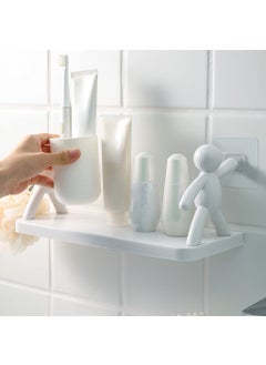 Mishrit Mishrit Unique Design Self Adhesive Wall Mounted Multipurpose Plastic Shelf for Kitchen, Bathroom, Living Room and Office  - Image 3