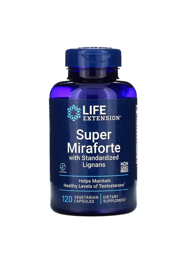 لايف إكستنشن Super Miraforte with Standardized Lignans 120 Vegetarian Capsules - Image 1
