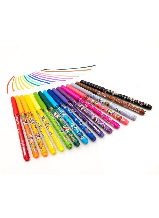 Scentco - Smarkers Washable Scented Markers Assorted Colors Standard Point Felt Tip 16 Count - Image 1