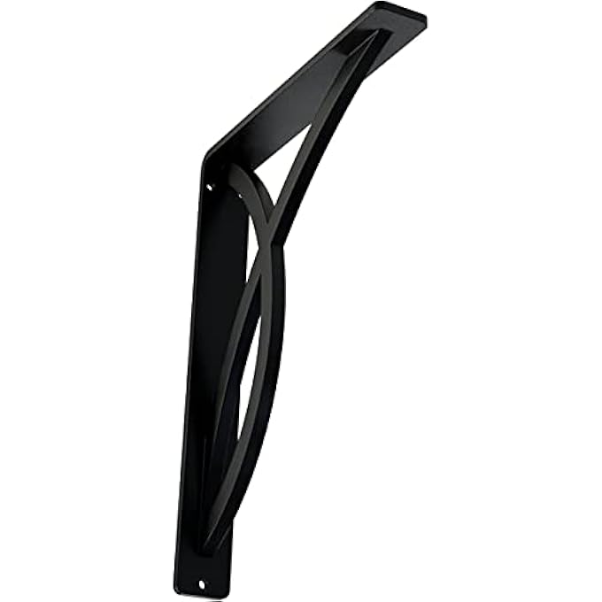 BKTM01X07X10SMI 1/2" W X 7 1/2" D X 10" H MILLER WROUGHT IRON BRACKET (SINGLE CENTER BRACE) - Image 2