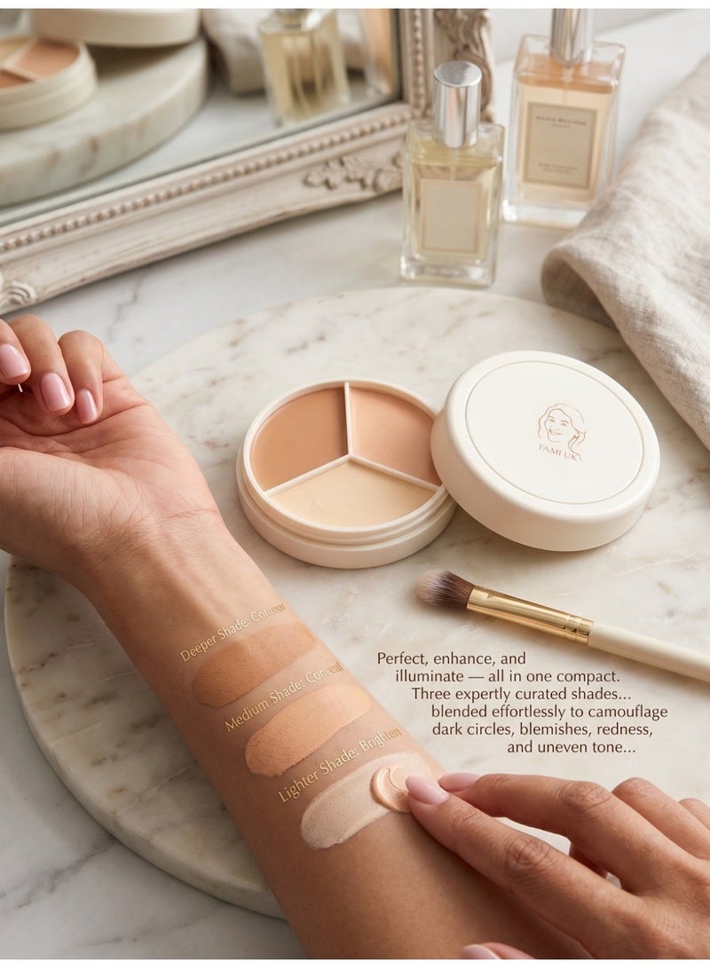 FAMIUK FAMI UK Brightening & Blur Trio | 3-in-1 Concealer | Flawless Coverage | For All Skin Types - Image 5