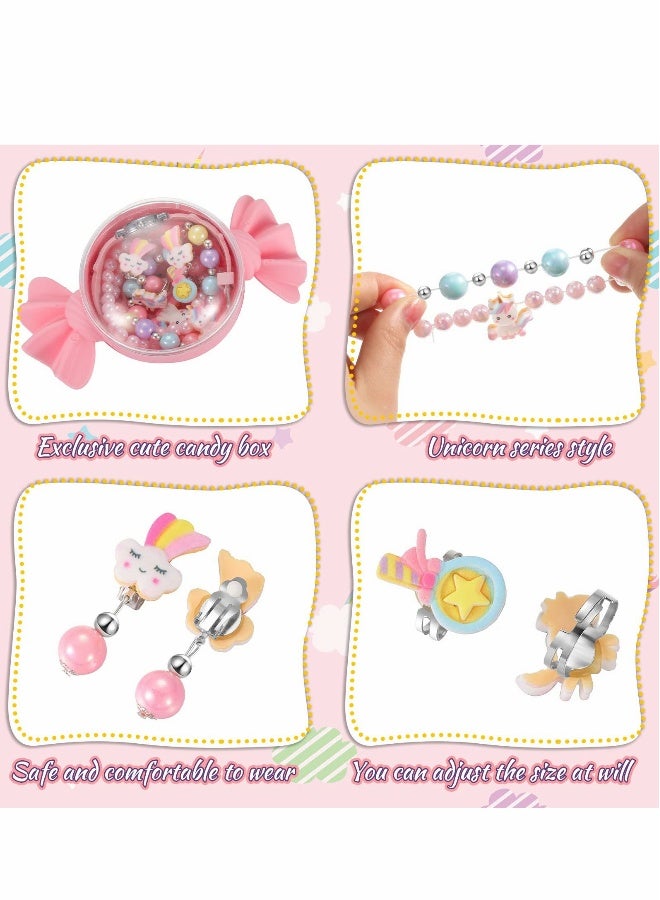 Kids Watches with Unicorn Jewelry Set, 3D Cartoon Waterproof Unicorn Digital Wrist Watches with Pink Unicorn Necklace Bracelet Earrings Ring Girls Watches Gifts for Little Girls Ages 5-7 - Image 4