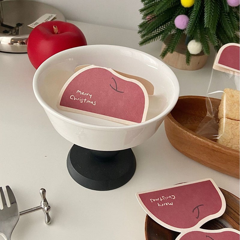 Christmas Apple Shaped Card Ins Retro Gift Baking Cookie Paper Card Header Decoration Atmosphere Card - Image 3