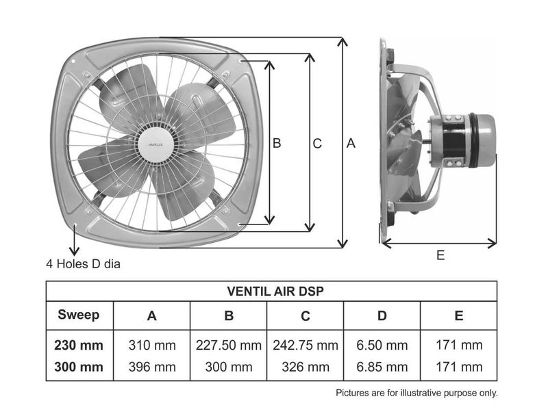Havells Ventil Air DSP 230mm Exhaust Fan | Strong Air Suction, Rust Proof Body |Suitable for Bathroom, Kitchen, and Office| Warranty: 2 Years | (Pack of 1, Pista Green) - Image 2