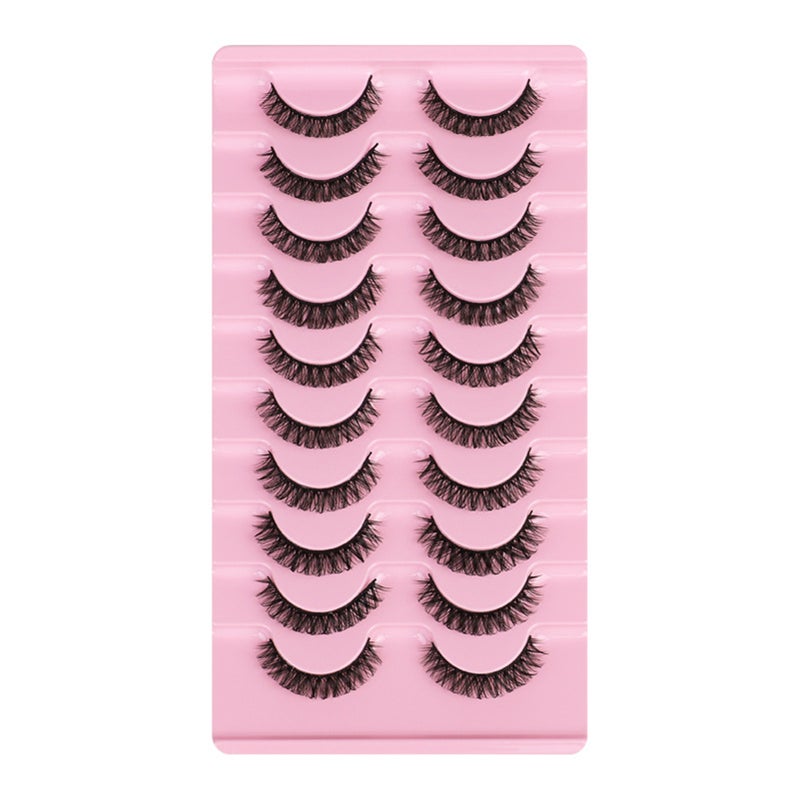 10 Pairs Reusable Self Adhesive Eyelashes No Glue or Eyeliner Needed Natural Thick False Lashes Extension - Image 1