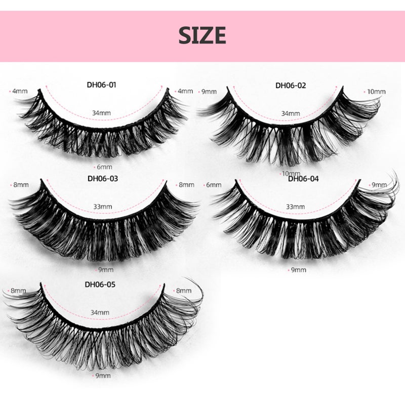 10 Pairs Reusable Self Adhesive Eyelashes No Glue or Eyeliner Needed Natural Thick False Lashes Extension - Image 5