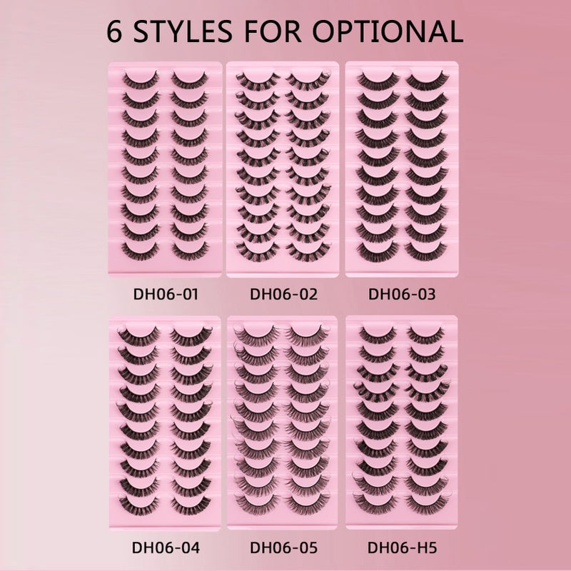 10 Pairs Reusable Self Adhesive Eyelashes No Glue or Eyeliner Needed Natural Thick False Lashes Extension - Image 4