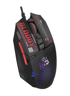 Bloody BLOODY W60 MAX MINI LIGHTWEIGHT SELF-CUSTOMIZE RGB ANIMATION GAMING MOUSE, ANTI-SLIP STICKERS, 12K MAX SENSOR, ACTIVATED ULTRA CORE 3 & 4, 6 SNIPER MODES  - Image 2