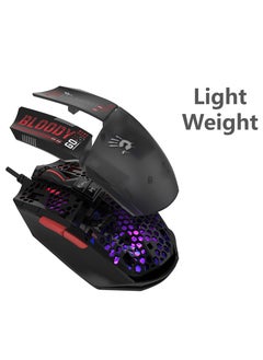 Bloody BLOODY W60 MAX MINI LIGHTWEIGHT SELF-CUSTOMIZE RGB ANIMATION GAMING MOUSE, ANTI-SLIP STICKERS, 12K MAX SENSOR, ACTIVATED ULTRA CORE 3 & 4, 6 SNIPER MODES  - Image 4
