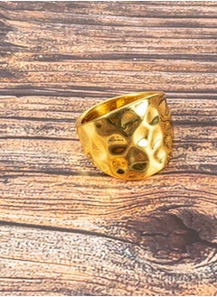The Black Pearl Accessories Stainless Steel Golden Ring Size 9  - Image 2