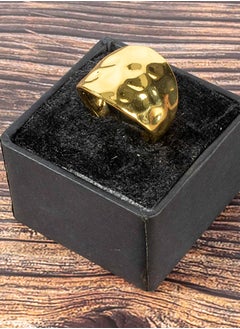 The Black Pearl Accessories Stainless Steel Golden Ring Size 9  - Image 1