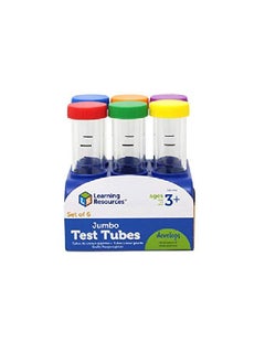 Learning Resources Primary Science Jumbo Test Tubes With Stand Set Of 6 Tubes Ages 3+Multicolor  - Image 5