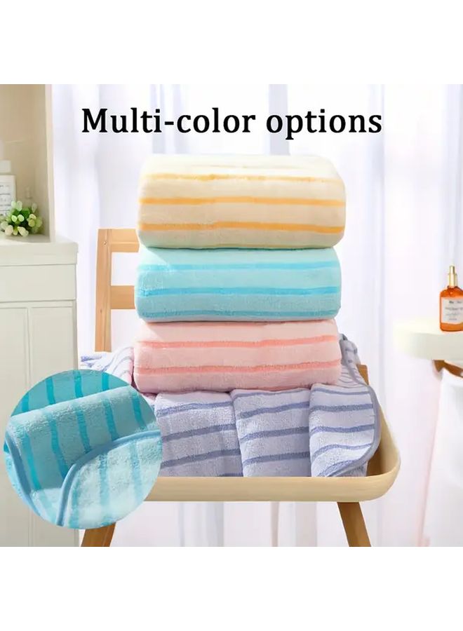 4 Pcs Striped Towel Set Ultra Soft Microfiber Quick Dry Super Absorbent Lightweight Comfortable For Shower Gym Bathroom Random Colors Wash Cloths - Image 3