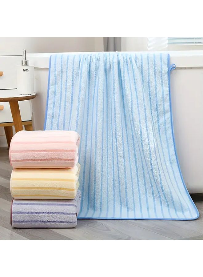 4 Pcs Striped Towel Set Ultra Soft Microfiber Quick Dry Super Absorbent Lightweight Comfortable For Shower Gym Bathroom Random Colors Wash Cloths - Image 5