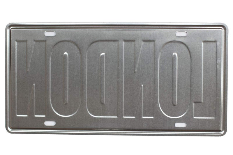 SUMIK London Vintage Metal Tin Sign Auto License Plate, Embossed Tag Size 6" X 12" - Image 2