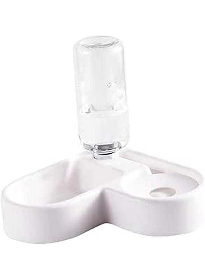 Automatic Pet Feeder for Cats and Dogs White Non Tipping Durable Design for Home Decor - Image 1