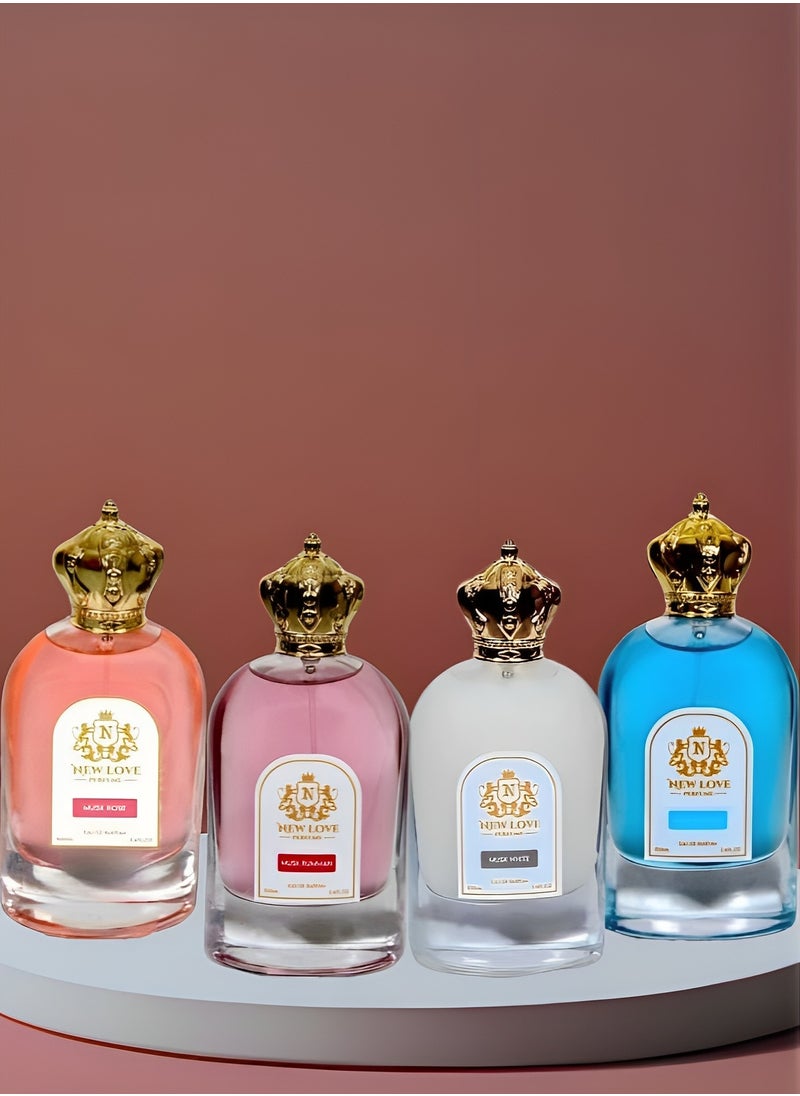 NEW LOVE - Perfume set of pomegranate musk, powder musk, special white musk and rose musk 100ml EDP - Image 1