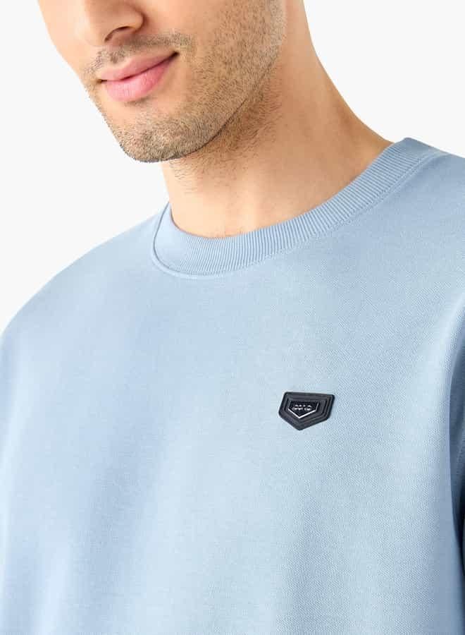 Iconic Applique Detail Crew Neck T-shirt with Short Sleeves - Image 4