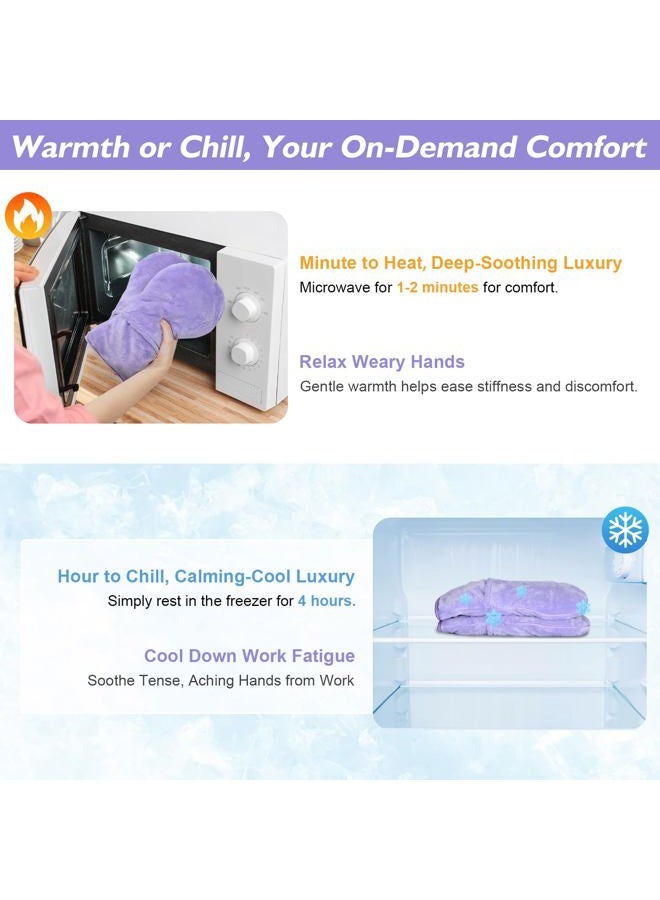 SuzziPad Microwavable Arthritis Gloves, Heated Gloves for Arthritis Hands, Stiff Joints, Carpal Tunnel, Trigger Finger; Moist Heat Hand Warmer Gloves Mittens with Washable Cover, 1 Pair - Image 4
