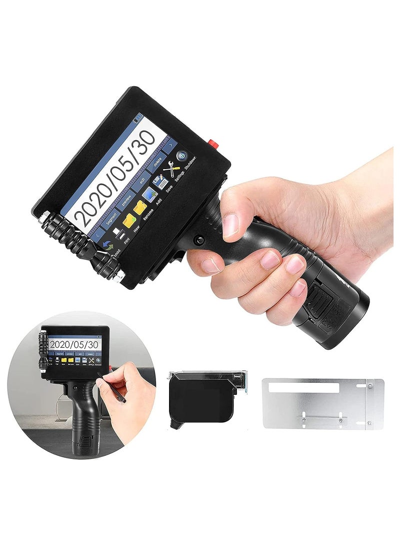 Barakah Handheld Inkjet Printer with 4.3 Inch HD Touch Screen, (100 Languages) Portable Inkjet Printer Quick-Drying Ink Printer Compact Inkjet Printer High Definition Inkjet Printer with Ink Cartridge - Image 1