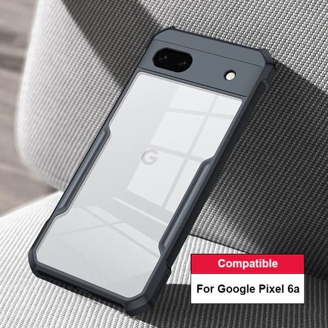 RIGGEAR Xundd Back Cover Case for Google Pixel 6A (Armor | PC and TPU | Clear Black) - Image 5